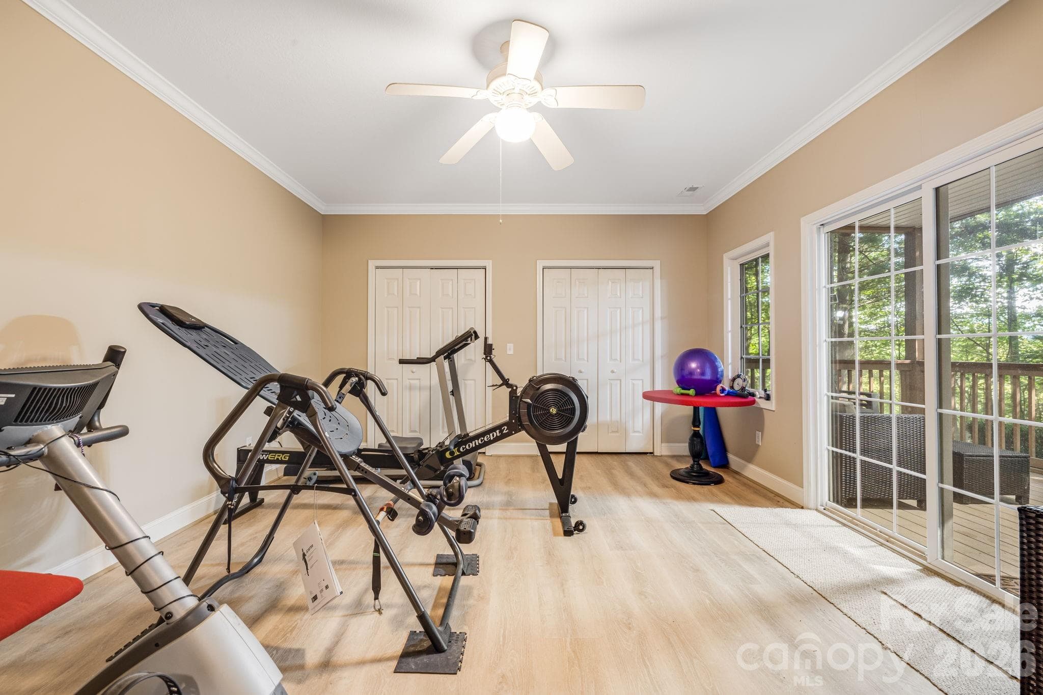 Lower level guestroom, currently used as a workout room. - 212 Carriage Springs Way, Hendersonville