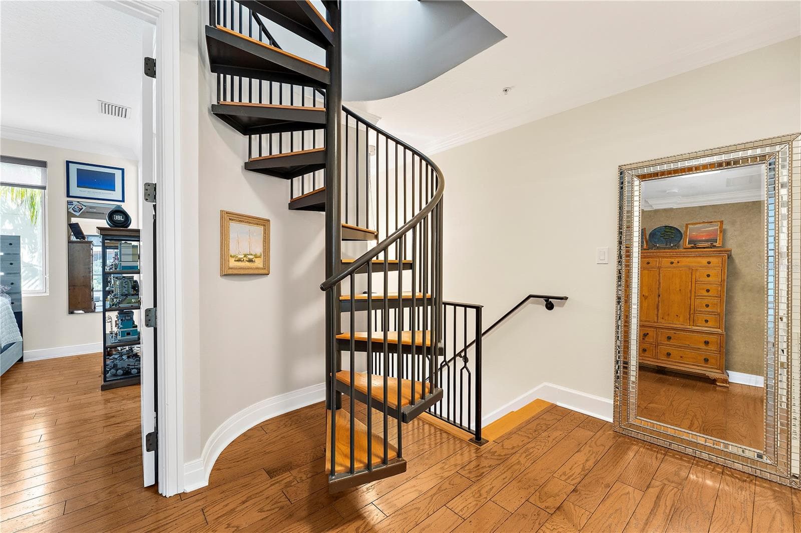 Spiral staircase to 4th level (elevator option as well) - 235 COCOANUT AVE #101A, SARASOTA