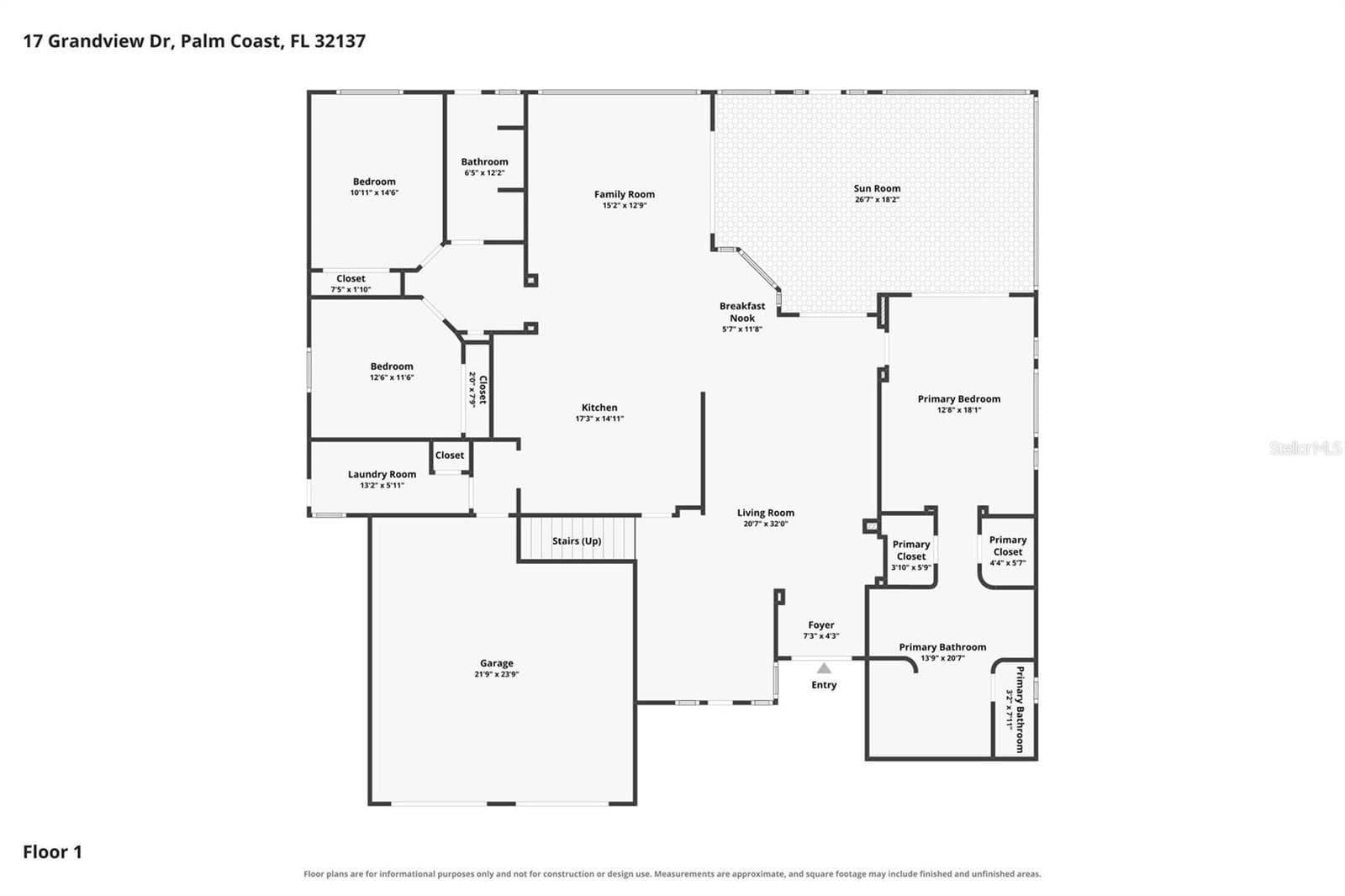 Floor Plan - 17 GRANDVIEW DR, PALM COAST