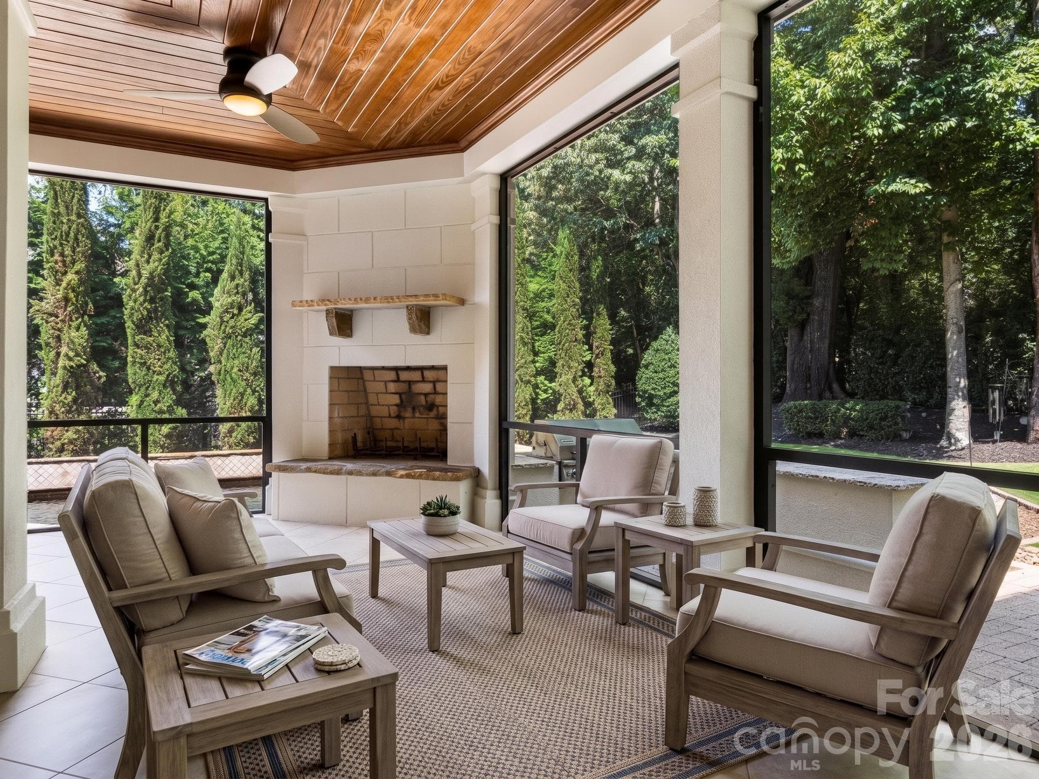 Virtually Staged Screened Porch - 6323 Saint Stephen Lane, Charlotte