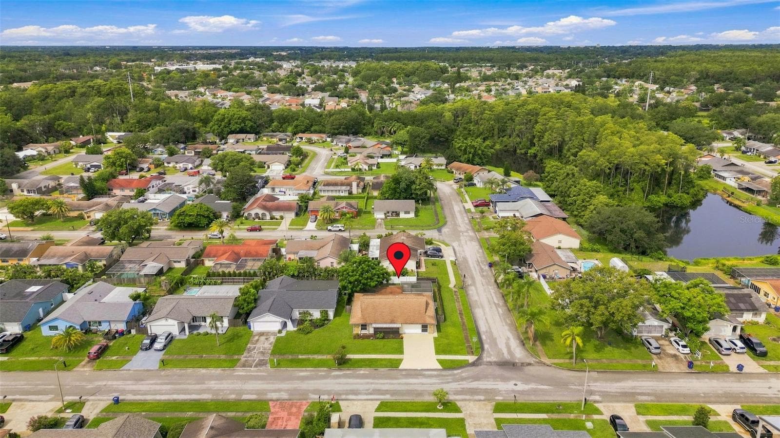 Aerial corner lot - 4331 SWALLOWTAIL DR, NEW PORT RICHEY