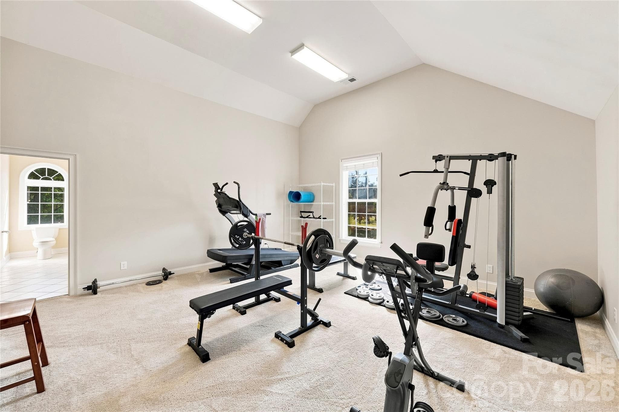 Exercise room with laundry room and additional storage - 393 Youngs Bend Road, Kershaw