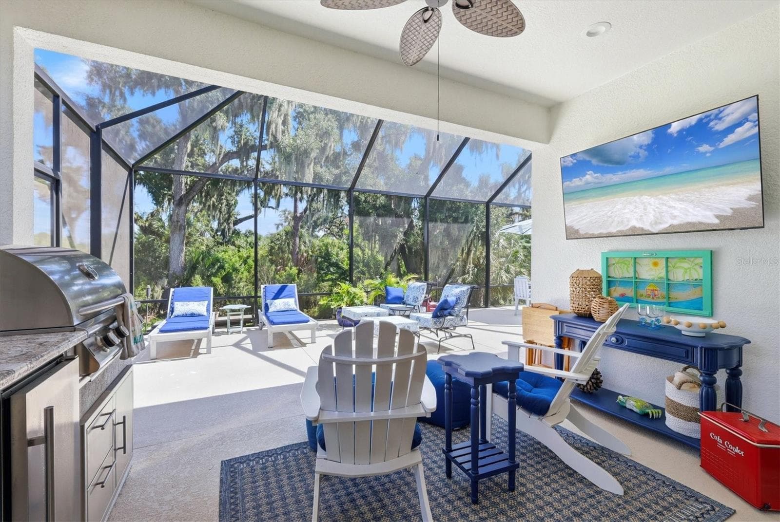 Outdoor Kitchen on Lanai - 10528 CROOKED CREEK CT, PARRISH