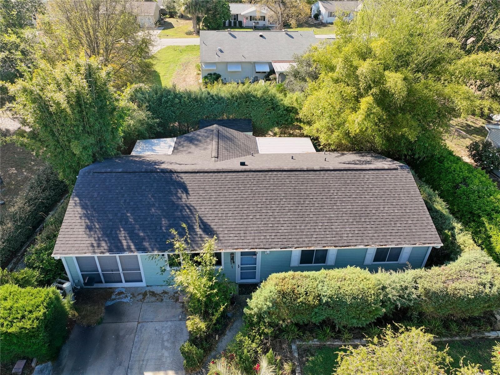 Ariel view private backyard - 10958 SW 86TH CT, OCALA