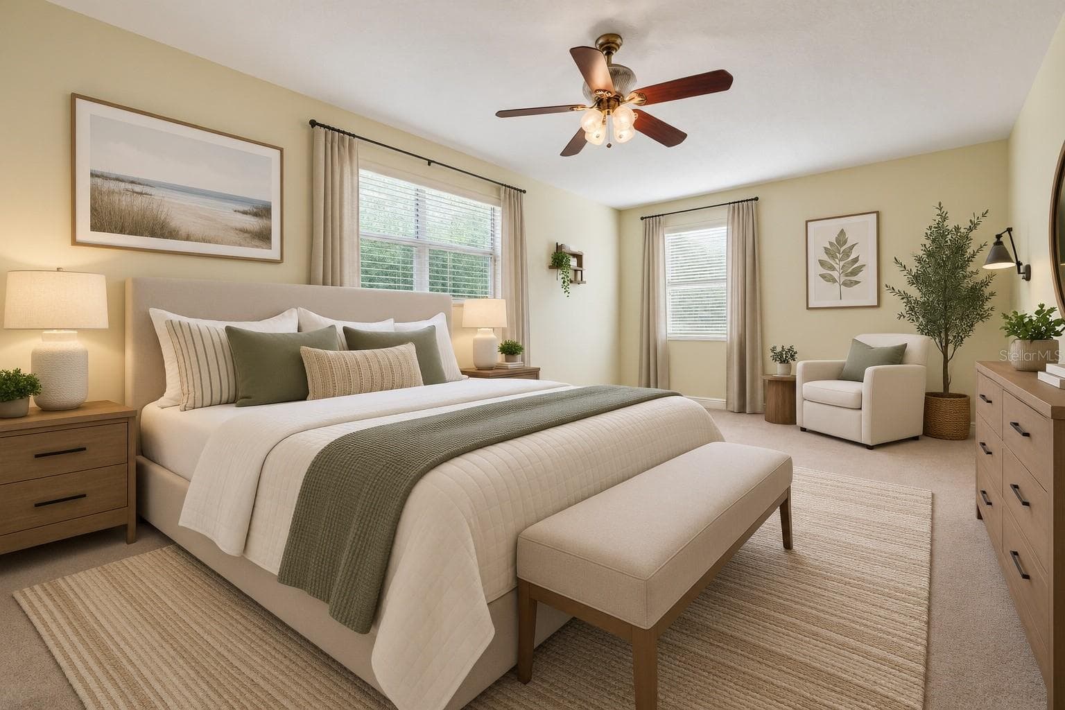 Primary bed virtual stage - 122 SOPHIA MARIE CV, SANFORD
