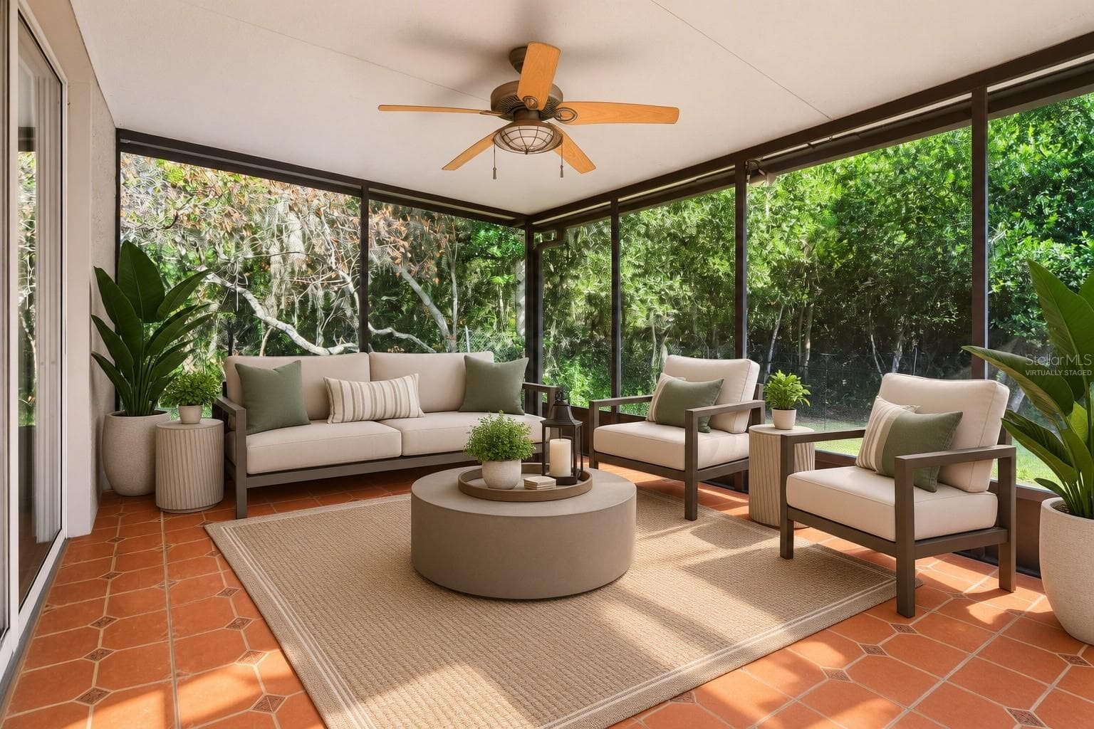 Rear Porch virtually staged - 122 SOPHIA MARIE CV, SANFORD