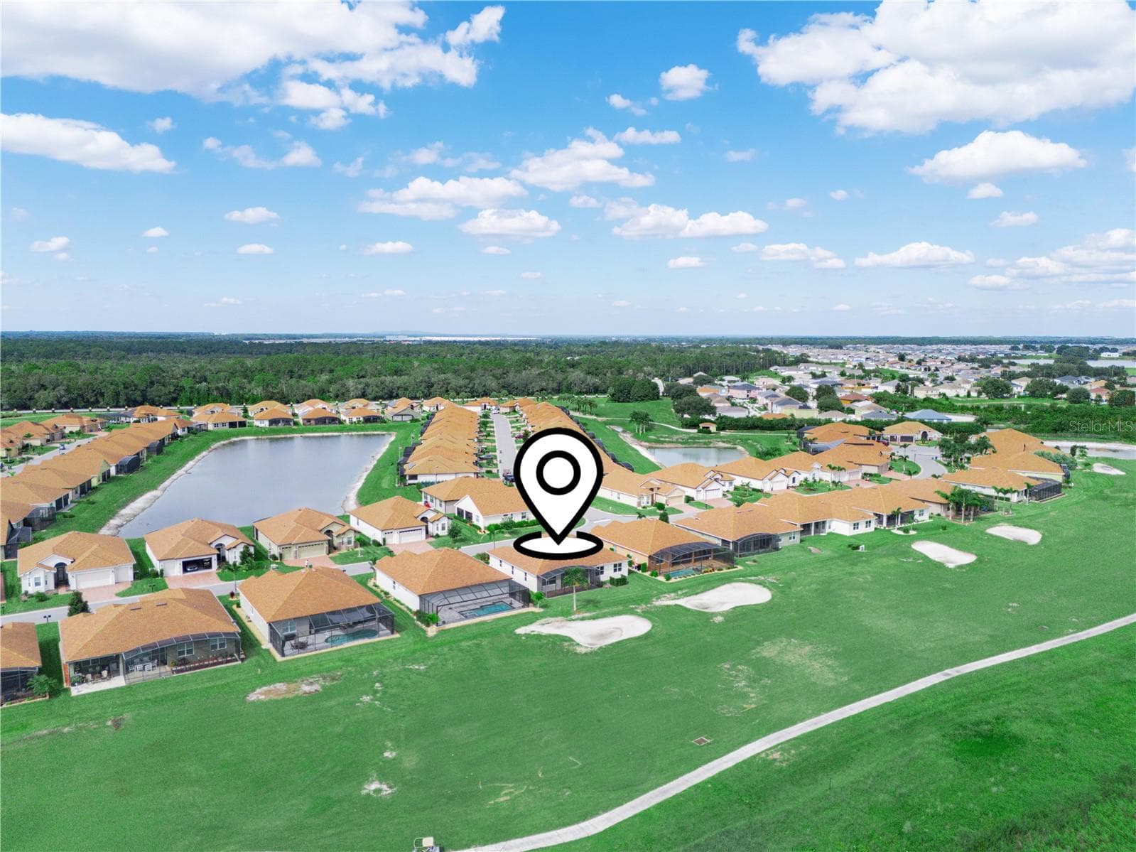 Golf Course View. NO GOLF CART PATH DIRECTLY BEHIND THE HOME - 6136 PEBBLE BEACH BLVD, WINTER HAVEN
