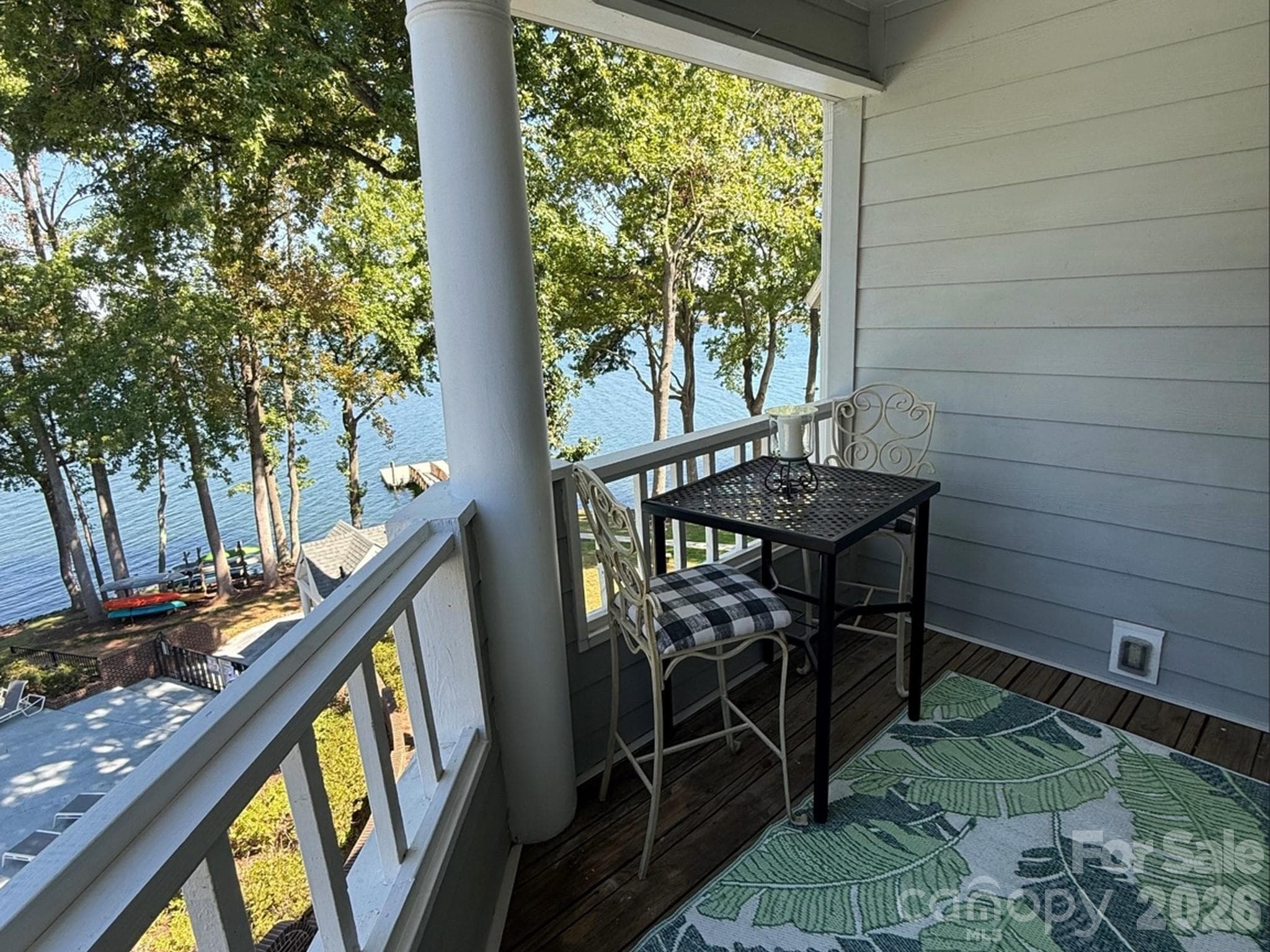Balcony has room for a table and several chairs - 327 Northwest Drive, Davidson