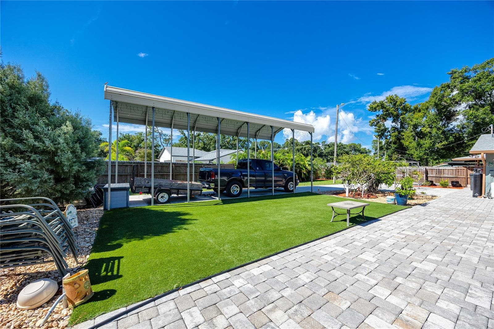 new parking pad and RV carport - 7913 BEASLEY RD, TAMPA