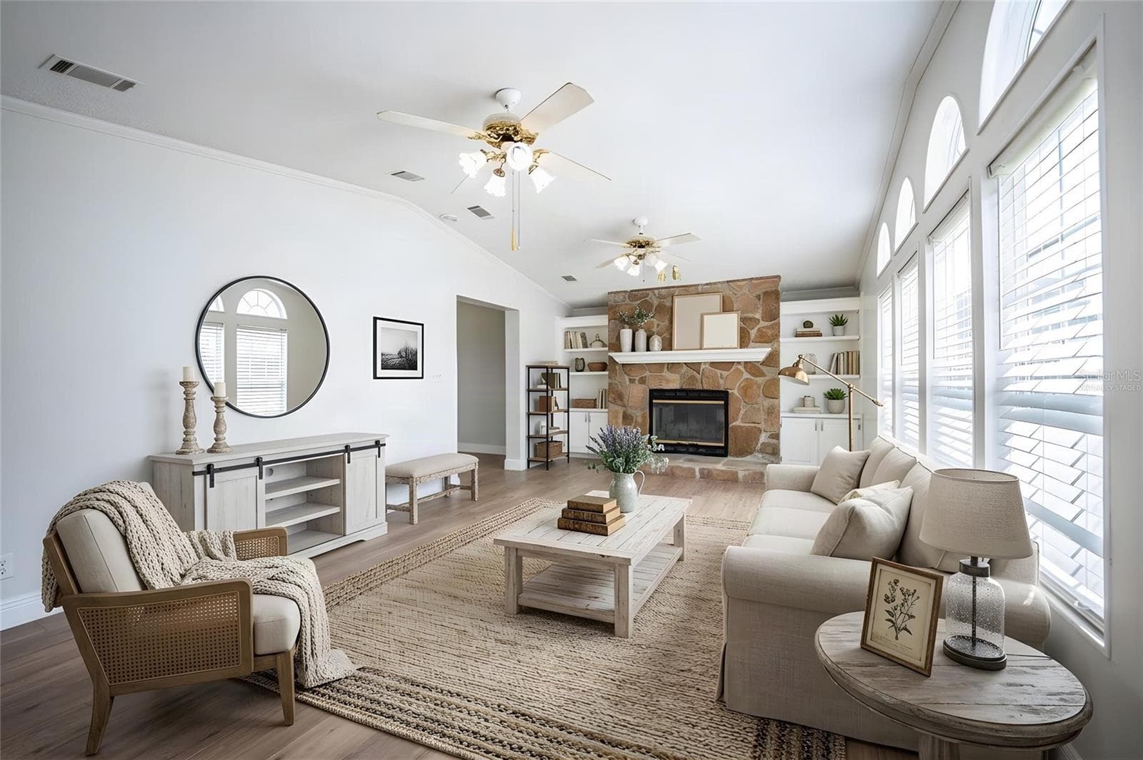 Family Room - virtually staged - 8045 ALTURAS BABSON PARK CUTOFF RD, BARTOW