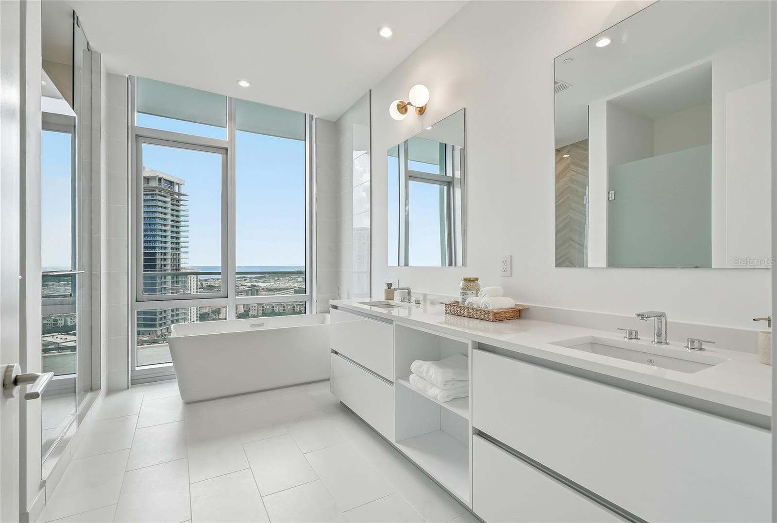 Freestanding soaking tub and shower create a luxurious escape. - 400 CENTRAL AVE #1901, ST PETERSBURG