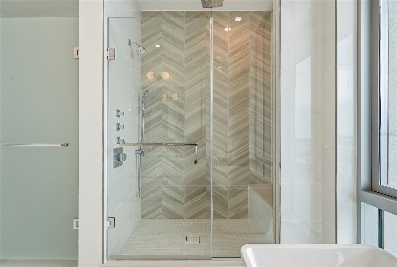 Primary bathroom walk-in shower. - 400 CENTRAL AVE #1901, ST PETERSBURG