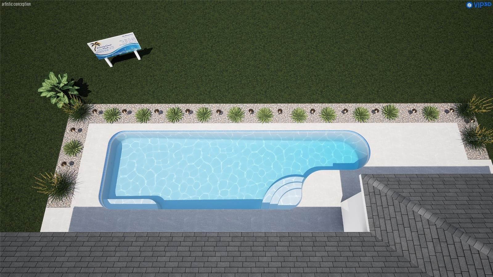 Pool Rendering - 7717 SANDHILL LAKE DR, SARASOTA