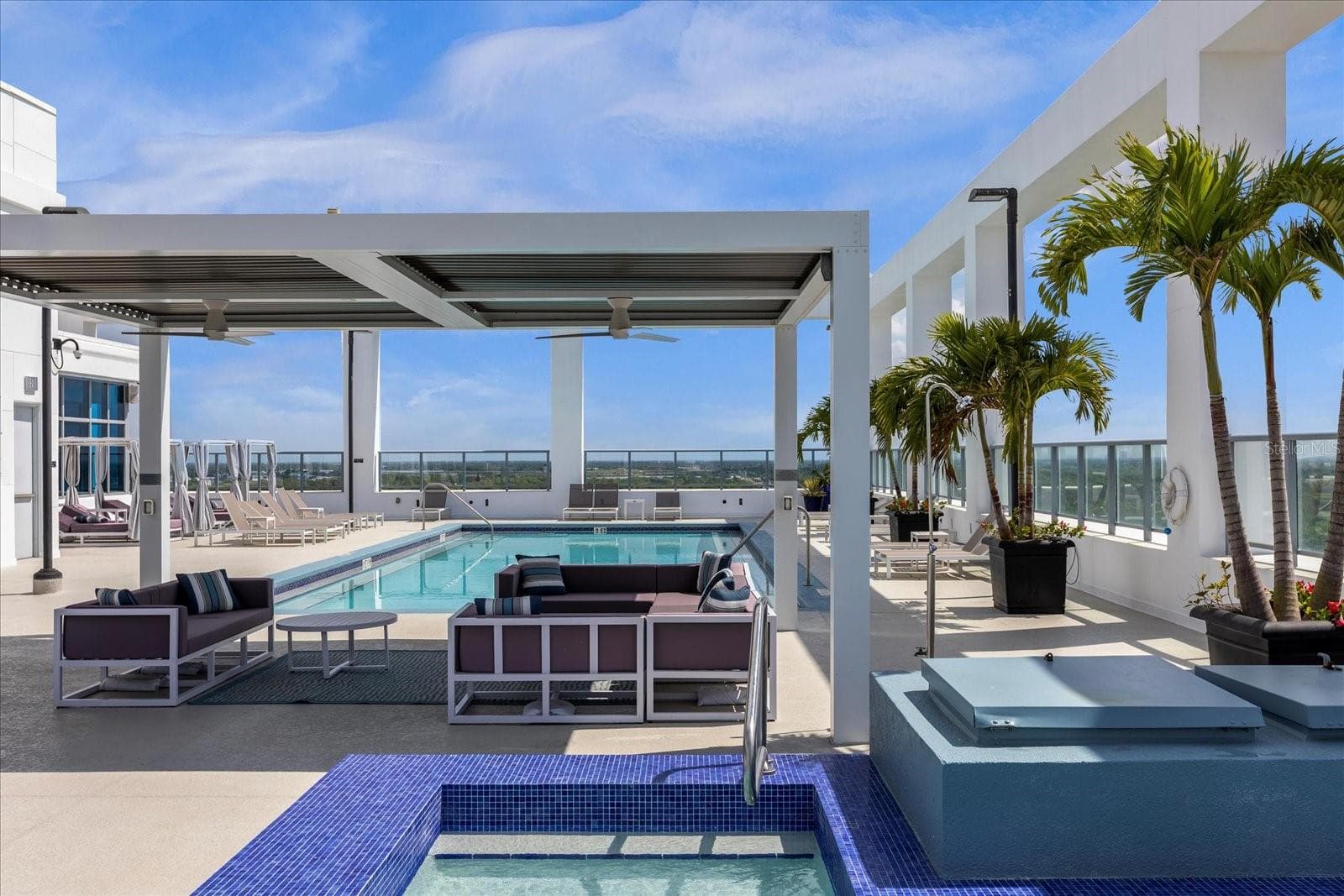 Pool view facing east. - 260 S OSCEOLA AVE #1406, ORLANDO