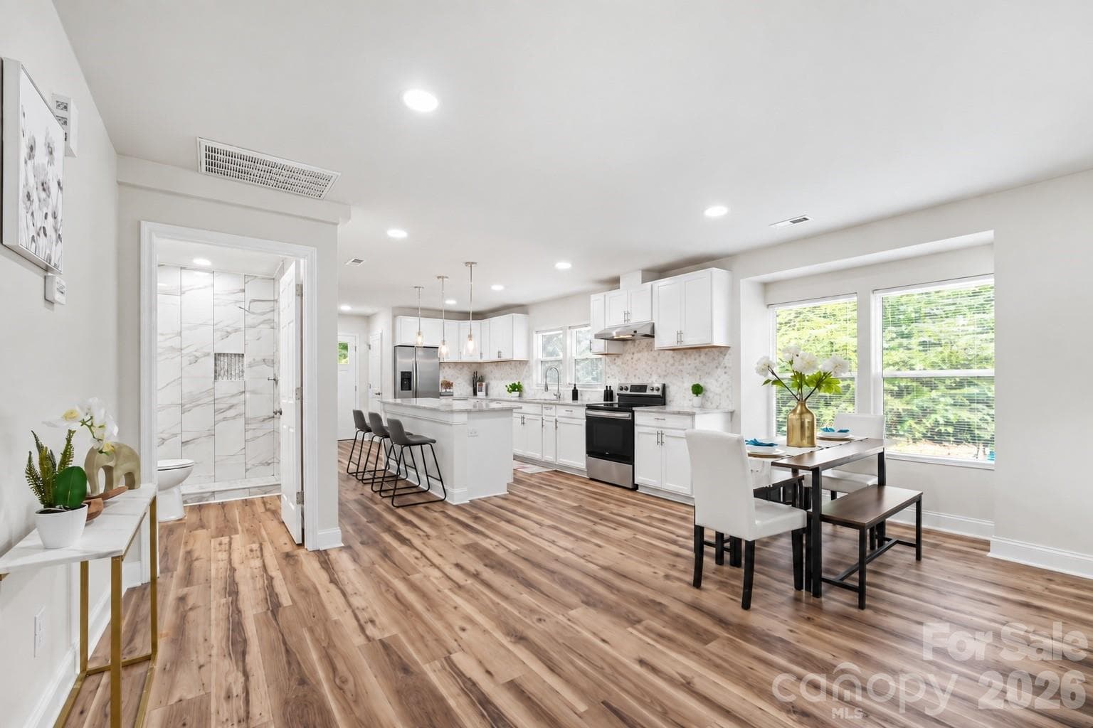 Kitchen (stove/fridge virtually staged, will be installed) - 600 S Chapel Street, Landis