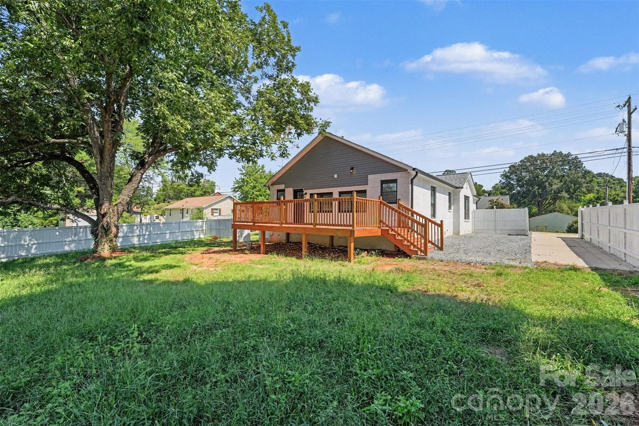 Backyard- fenced in - 600 S Chapel Street, Landis