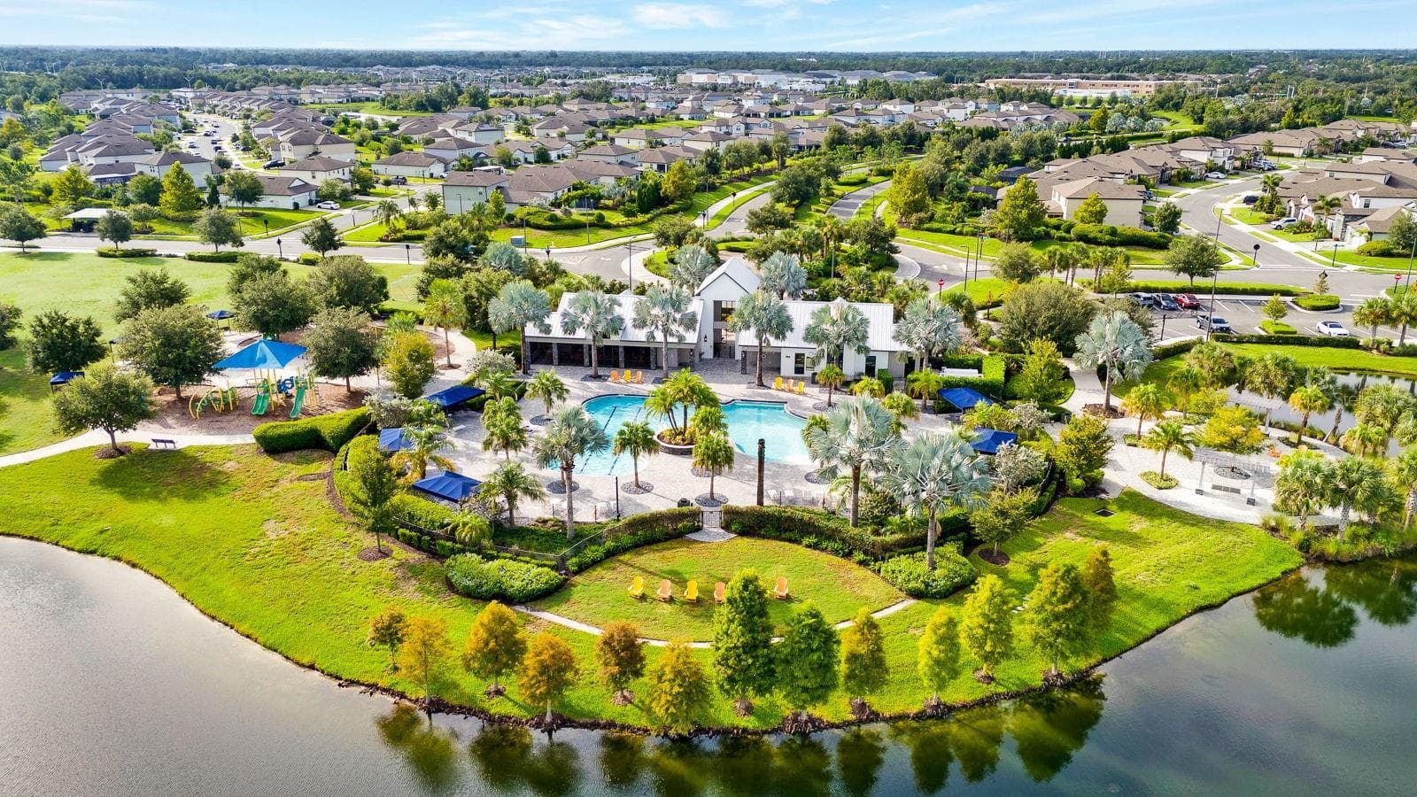 Aerial view of ammenities just beautiful! - 9348 ROYAL RIVER CIR, PARRISH