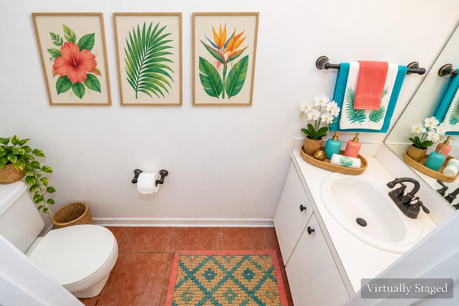 Virtually Staged Half Bath Downstairs - 696 REMINGTON OAK DR, LAKE MARY