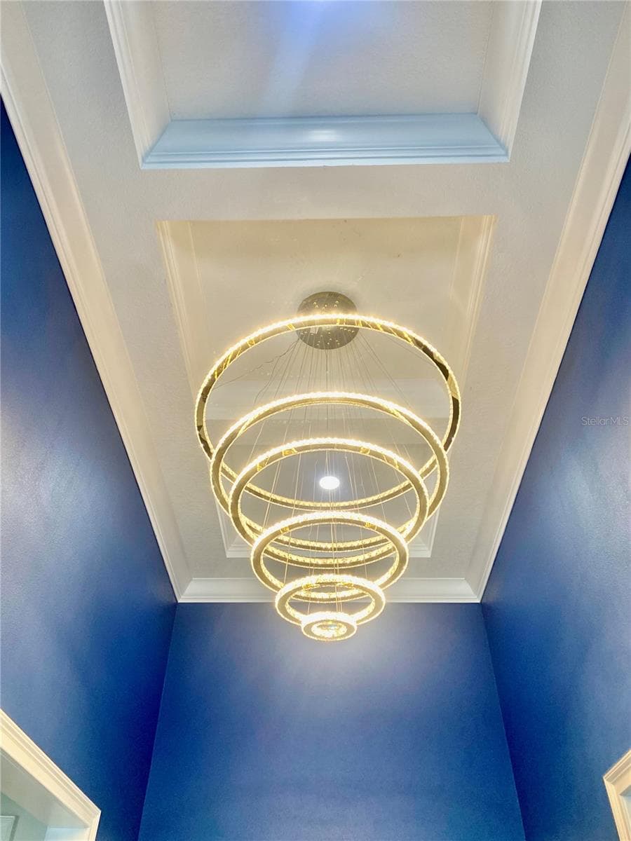 Foyer Coffered Ceiling is a multi-level architectural feature - 1614 JEANETTE ST, APOPKA