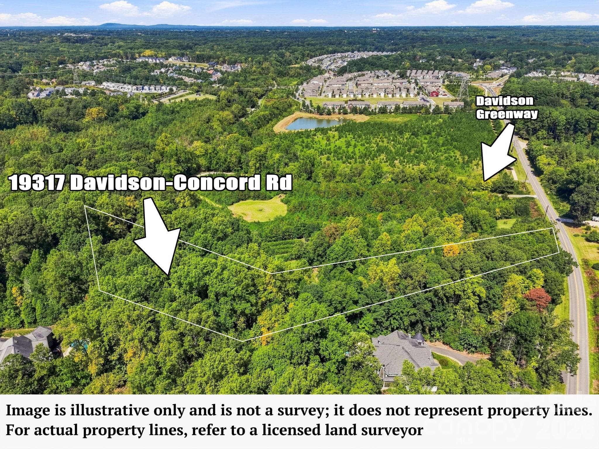 Appx. Greenway Proximity - 19317 Davidson Concord Road, Davidson