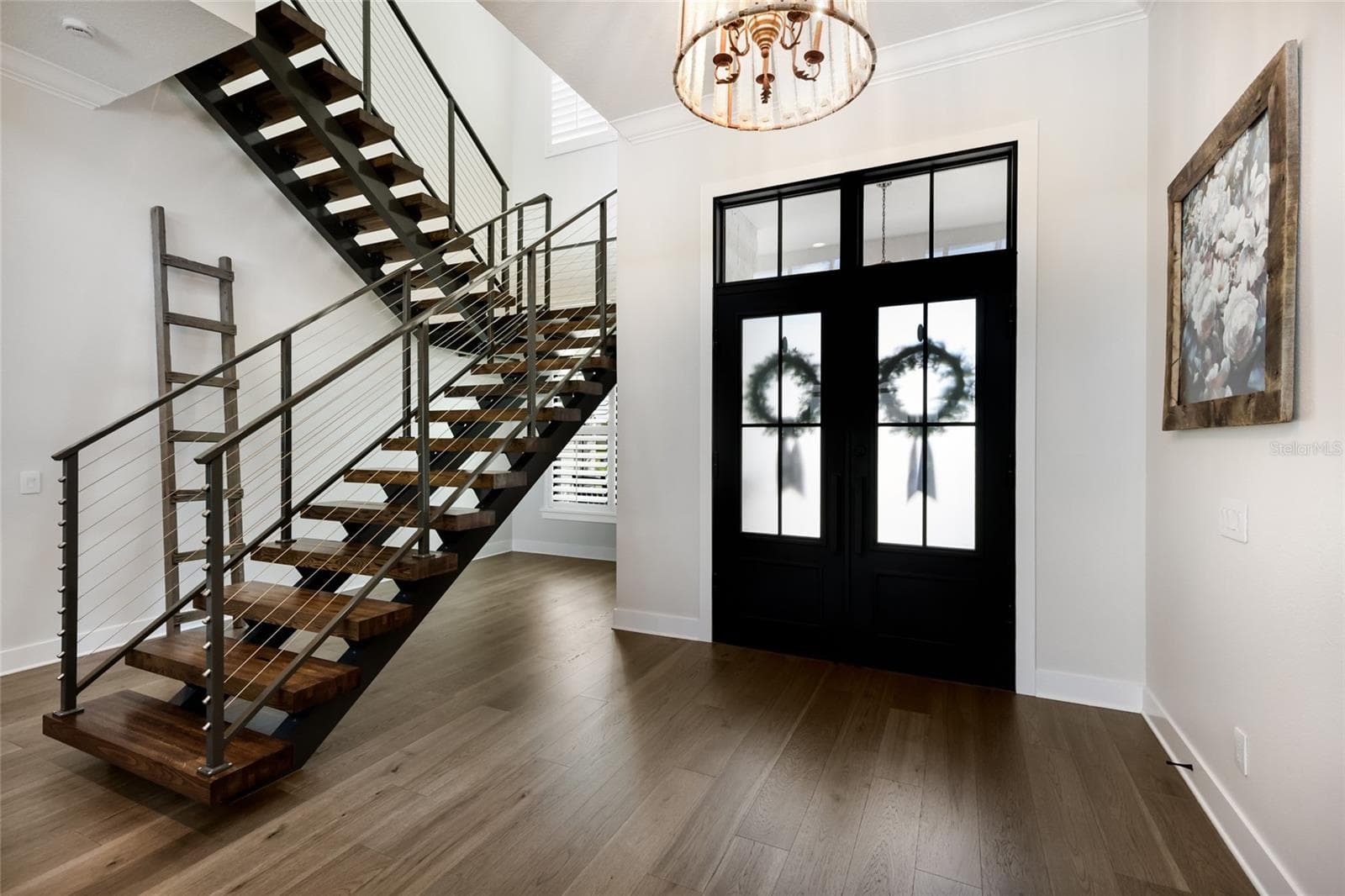 Iron entry doors, flex space unde stairs - 17129 WATERWORKS TER, VENICE