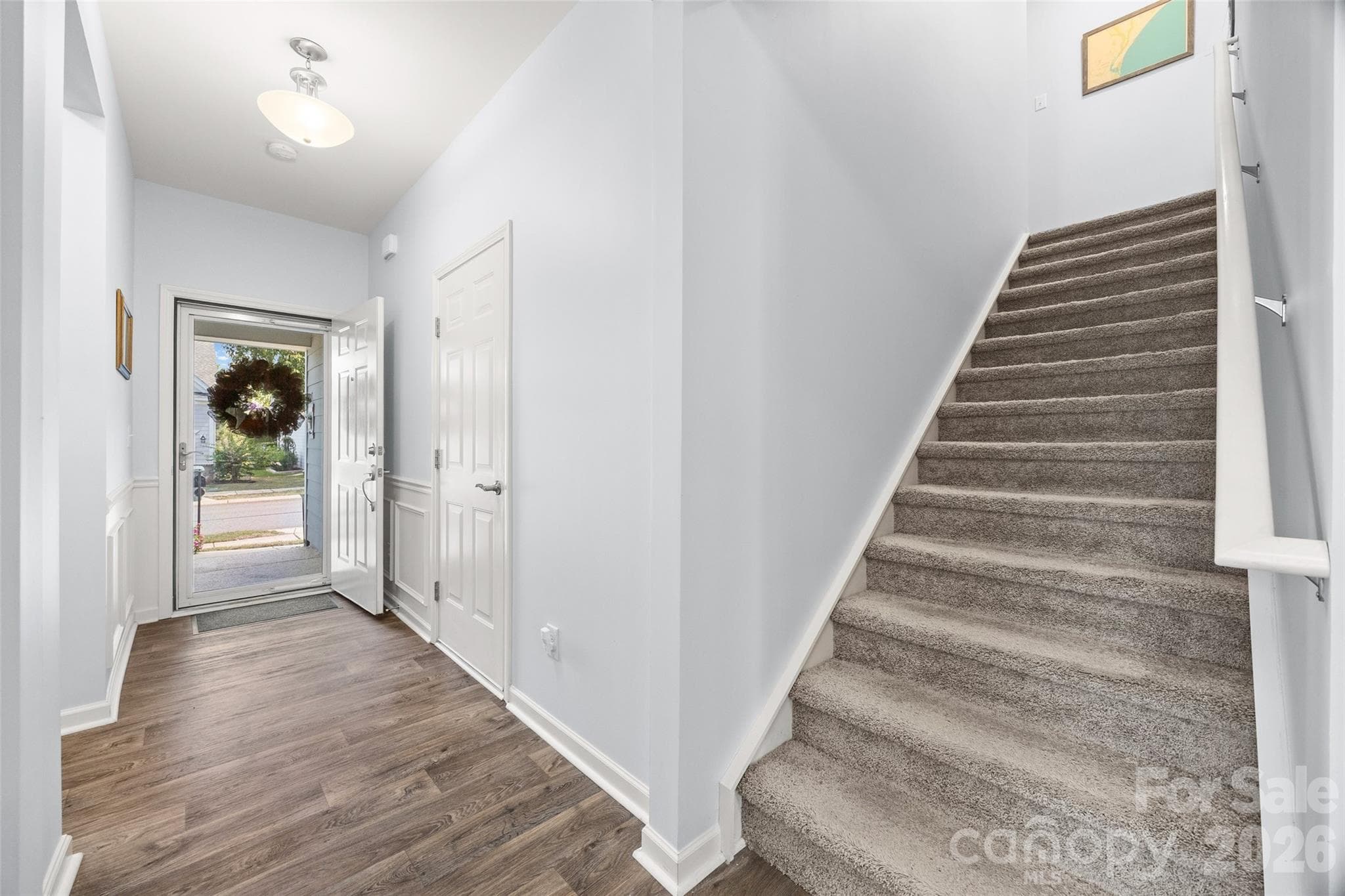 Foyer and stairs to upper office / bonus room - 22444 Gateway Drive, Lancaster