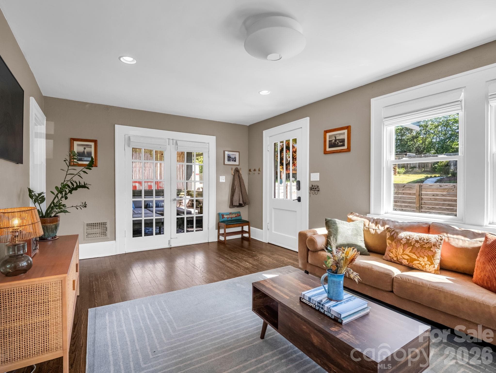 living room with TONS of natural light - 10 Dale Street, Asheville