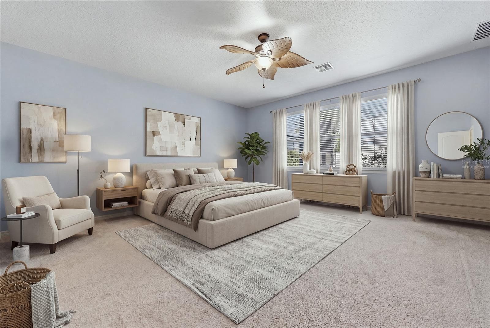 Virtually Staged Beautiful first floor primary suite. - 2873 MATERA DR, ST CLOUD