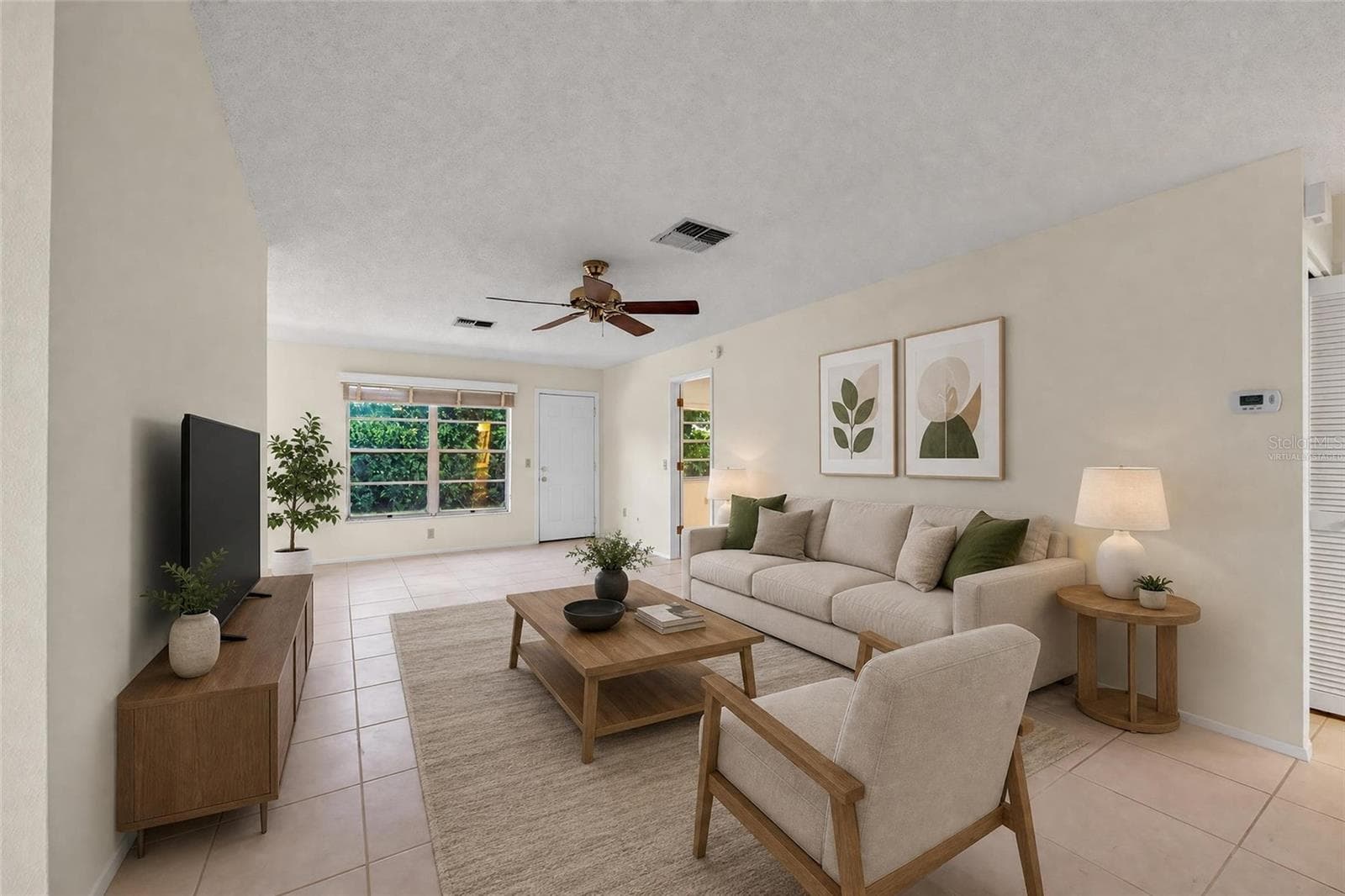 Virtually Staged Living Room- 9545 Danville Court, #42, New Port Richey, FL 34655Wedgewood Village Condos in Heritage Lake - 9545 DANVILLE CT #42, NEW PORT RICHEY