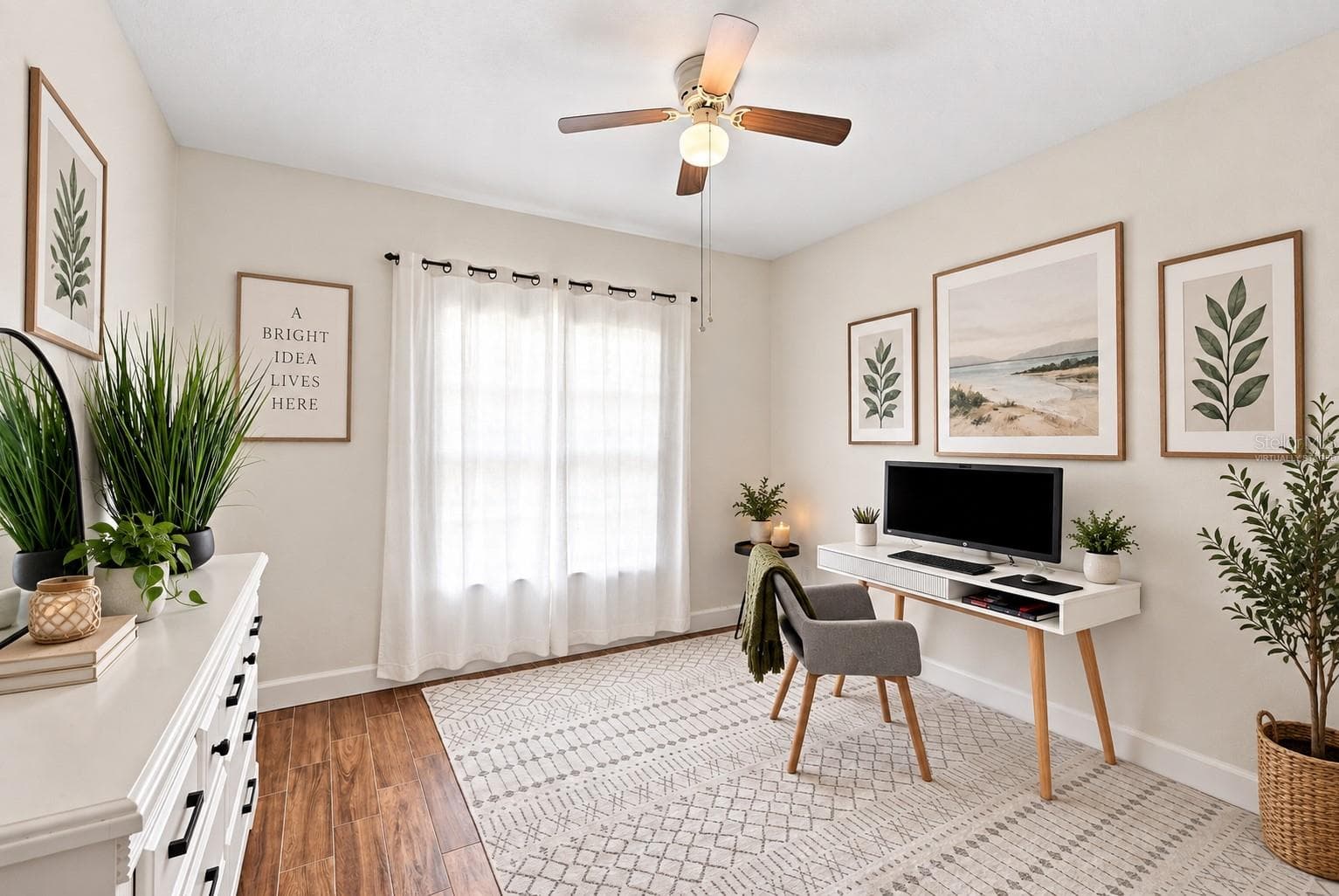 Guest bedroom with space for a king bedroom set or use as an office (virtually staged) - 8423 BERNWOOD COVE LOOP #410, FORT MYERS