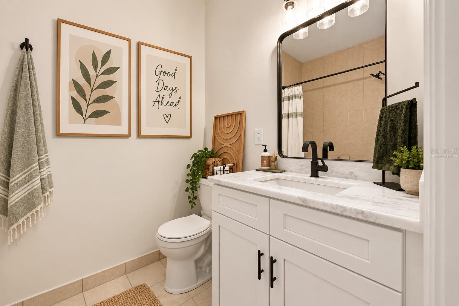 Updated guest bathroom (virtually staged) - 8423 BERNWOOD COVE LOOP #410, FORT MYERS