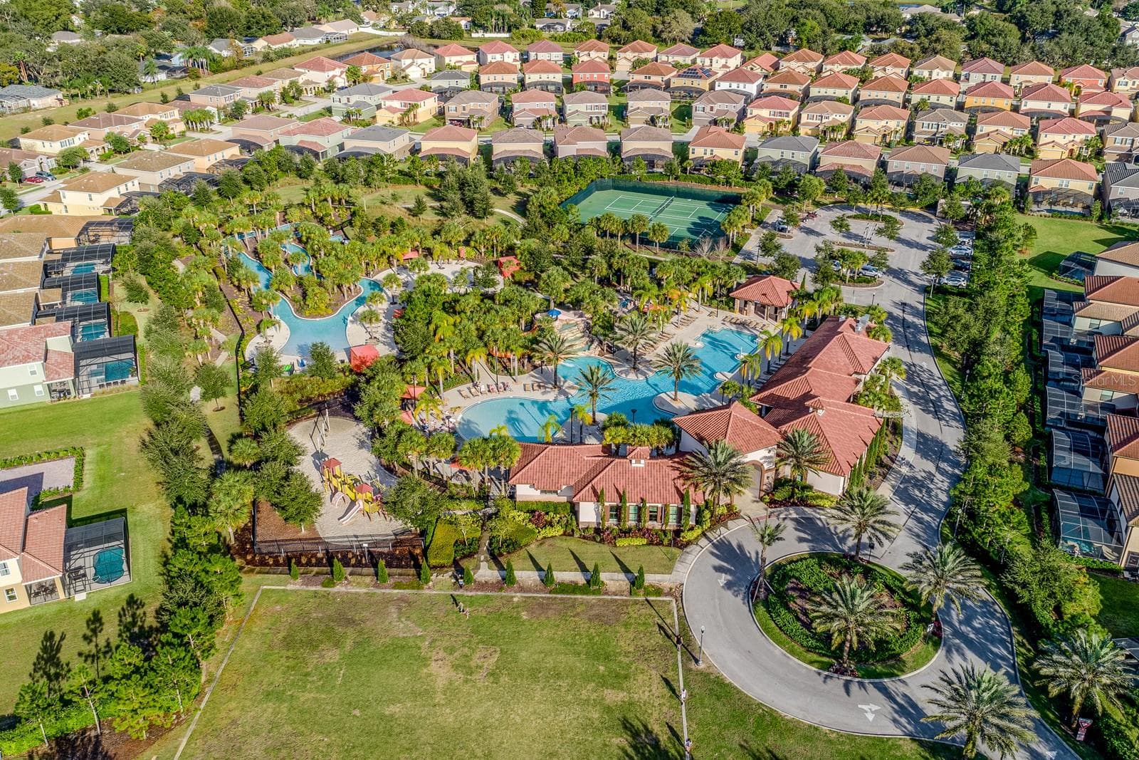 Solterra residents and guests enjoy an impressive collection of AMENITIES designed to make every day feel like vacation, including a RESORT-STYLE HEATED POOL, waterslide, lazy river, fitness center, CAFÉ, playground and tennis, pickleball and volleyball courts. - 4722 TERRASONESTA DR, DAVENPORT