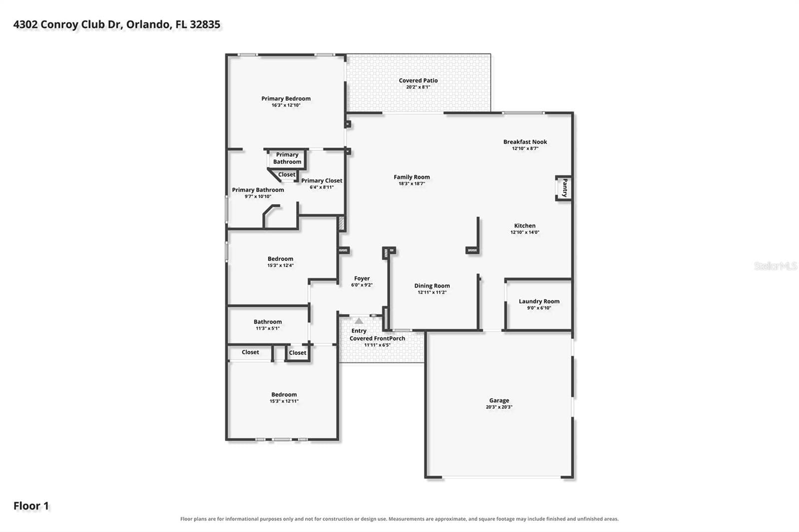 Floor Plan - 4302 CONROY CLUB DR, ORLANDO