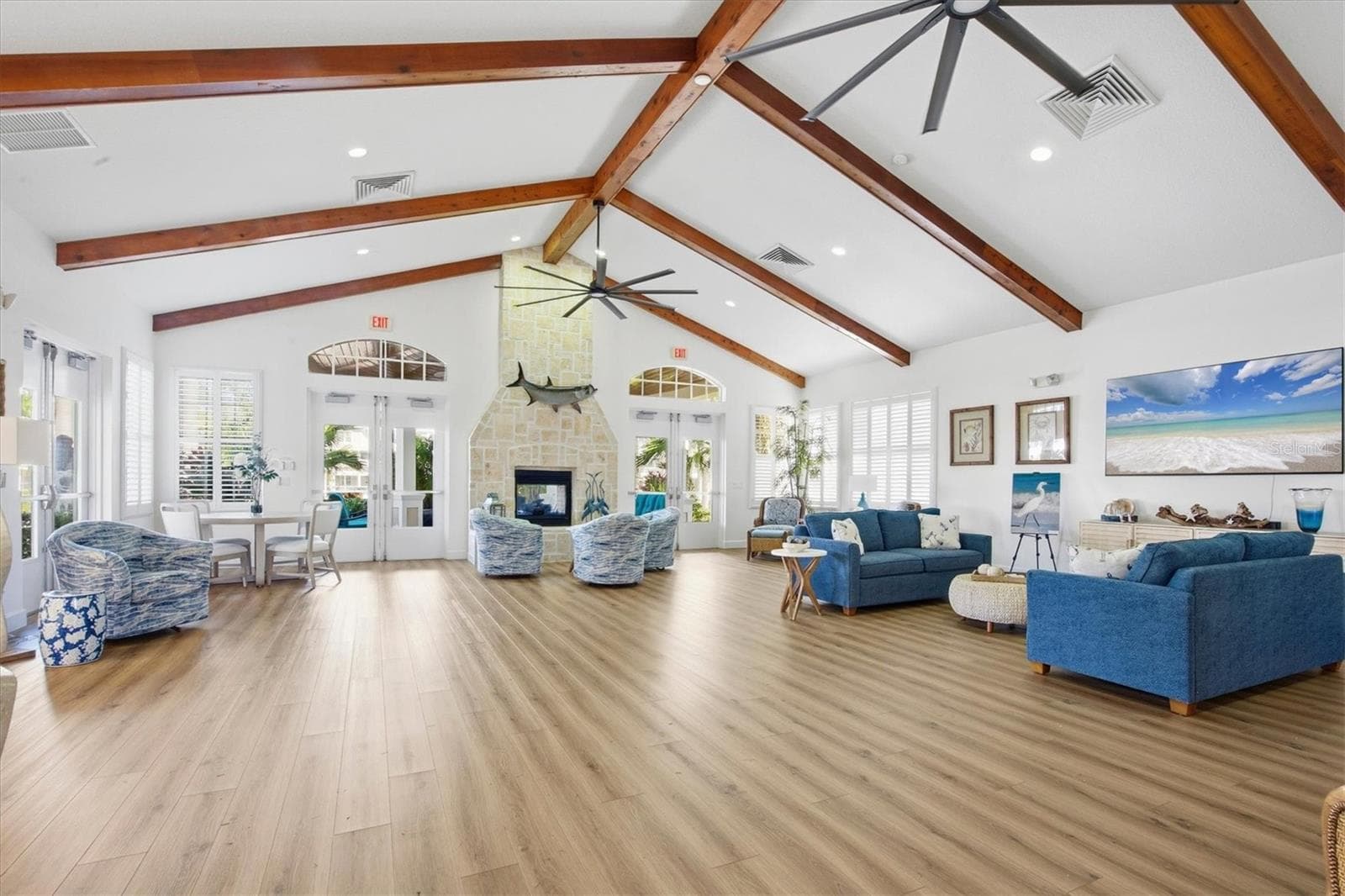 Clubhouse has an indoor/outdoor fireplace - 10301 CORAL LANDINGS LN #5, PLACIDA