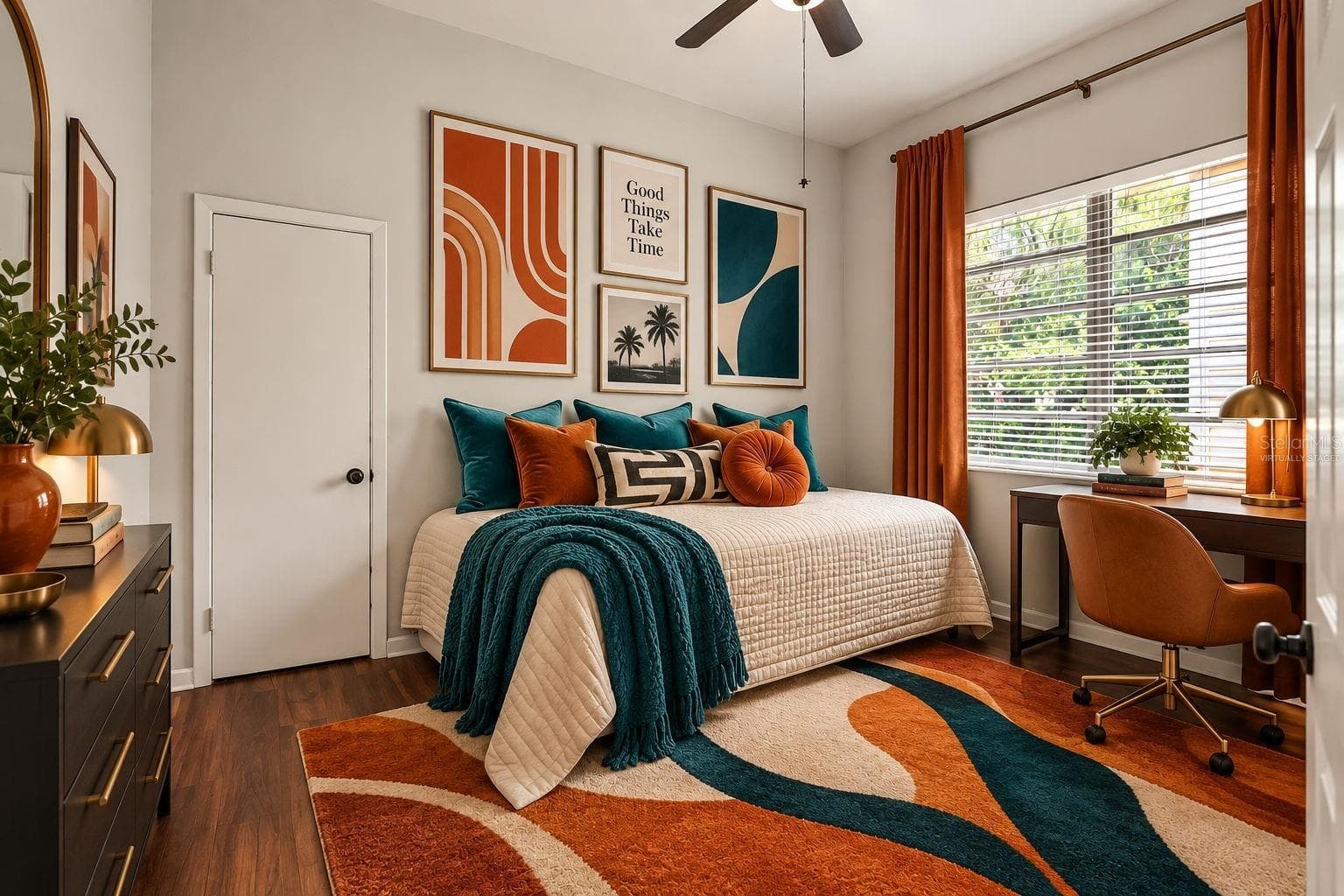 Middle bedroom virtually staged - 1310 E 15TH AVE, TAMPA