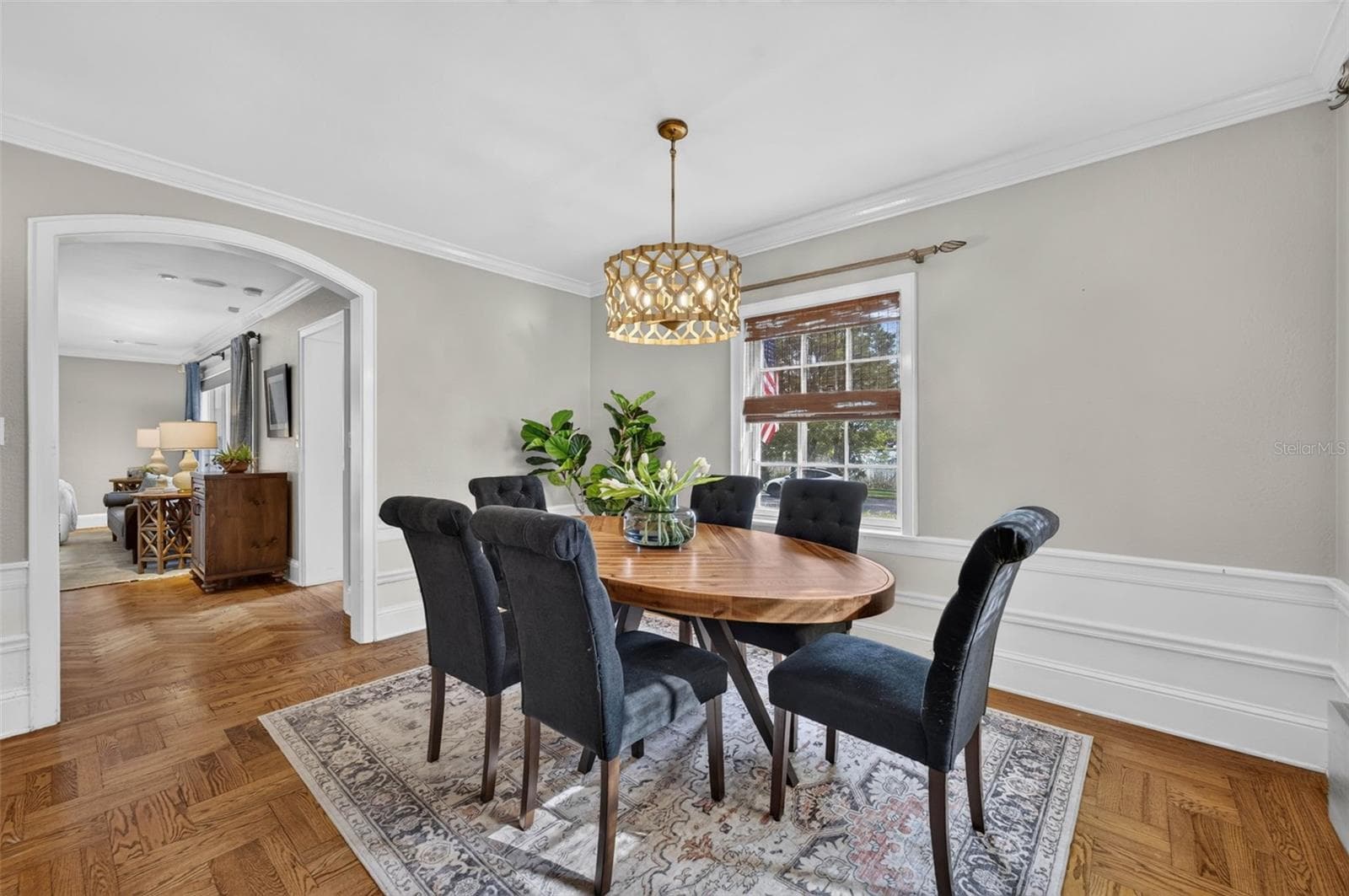 Dining Room with Arched Doorways and Large Windows - 1221 DORCHESTER ST, ORLANDO