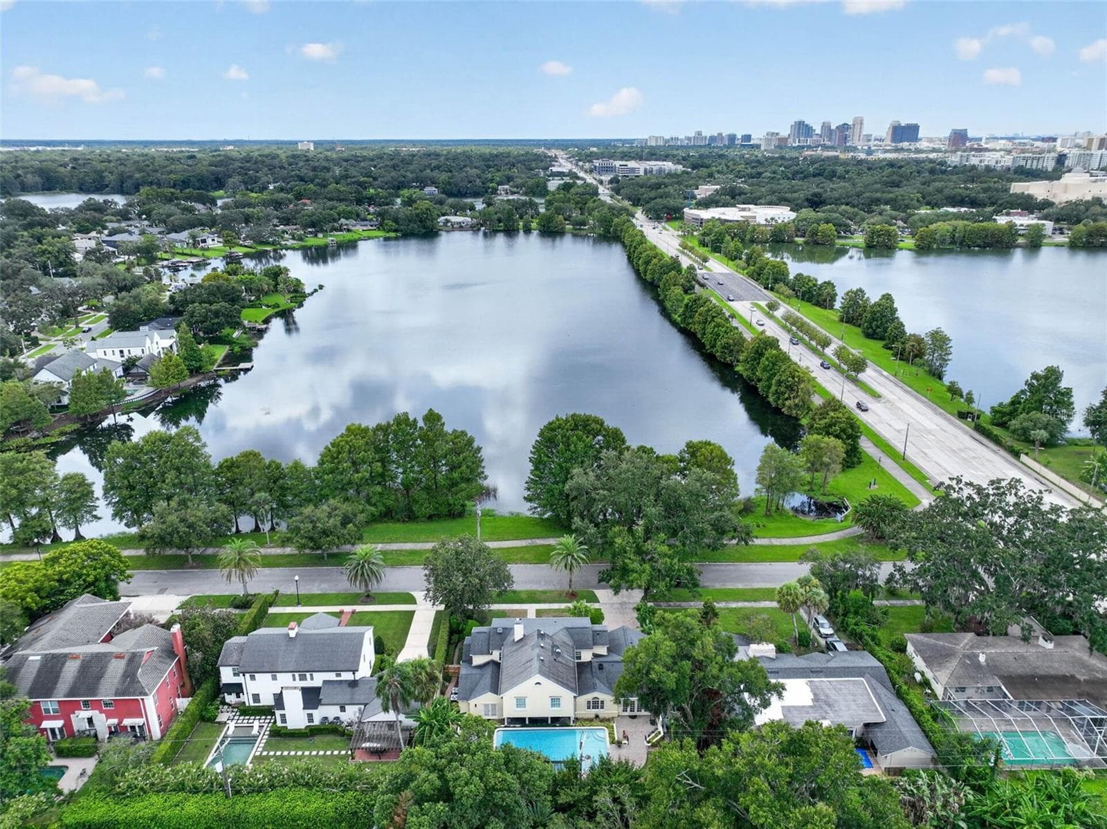 Aerial View – Lake Estelle with Downtown Orlando Beyond - 1221 DORCHESTER ST, ORLANDO