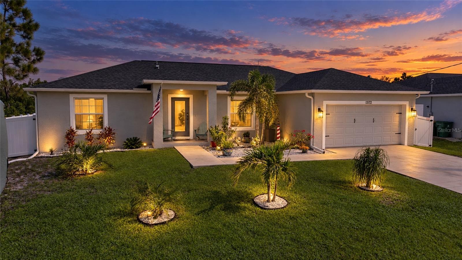 Dusk Front of Home - 13172 GORMAN AVE, PORT CHARLOTTE