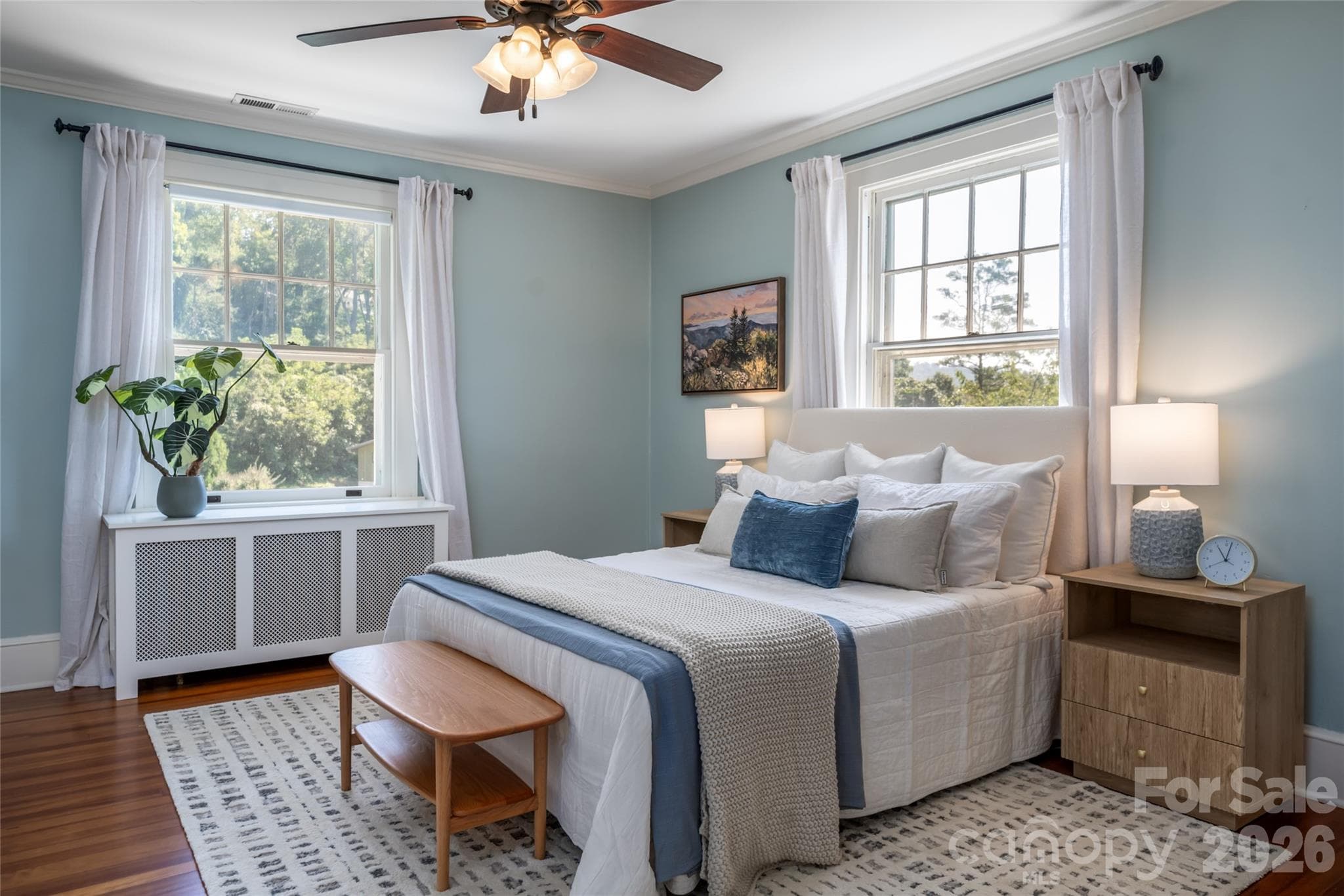 The large guest room on the second floor features access to a jack and jill bathroom - 35 Elias Place, Asheville