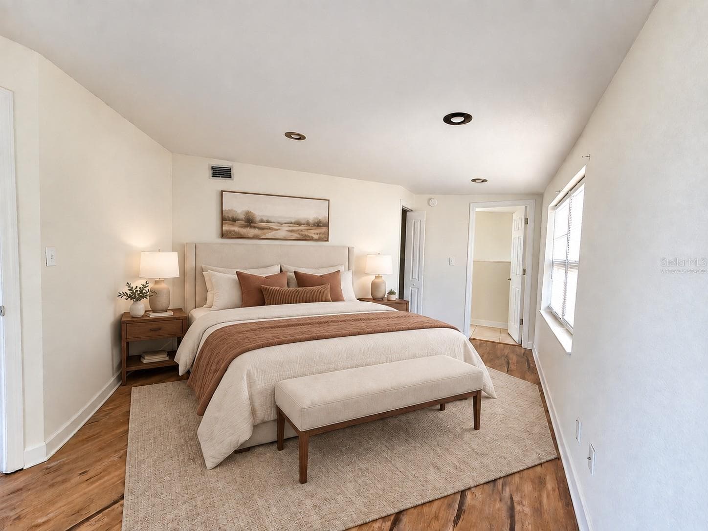 Virtually Staged Primary Bedroom - 6711 DARTMOUTH AVE N, ST PETERSBURG