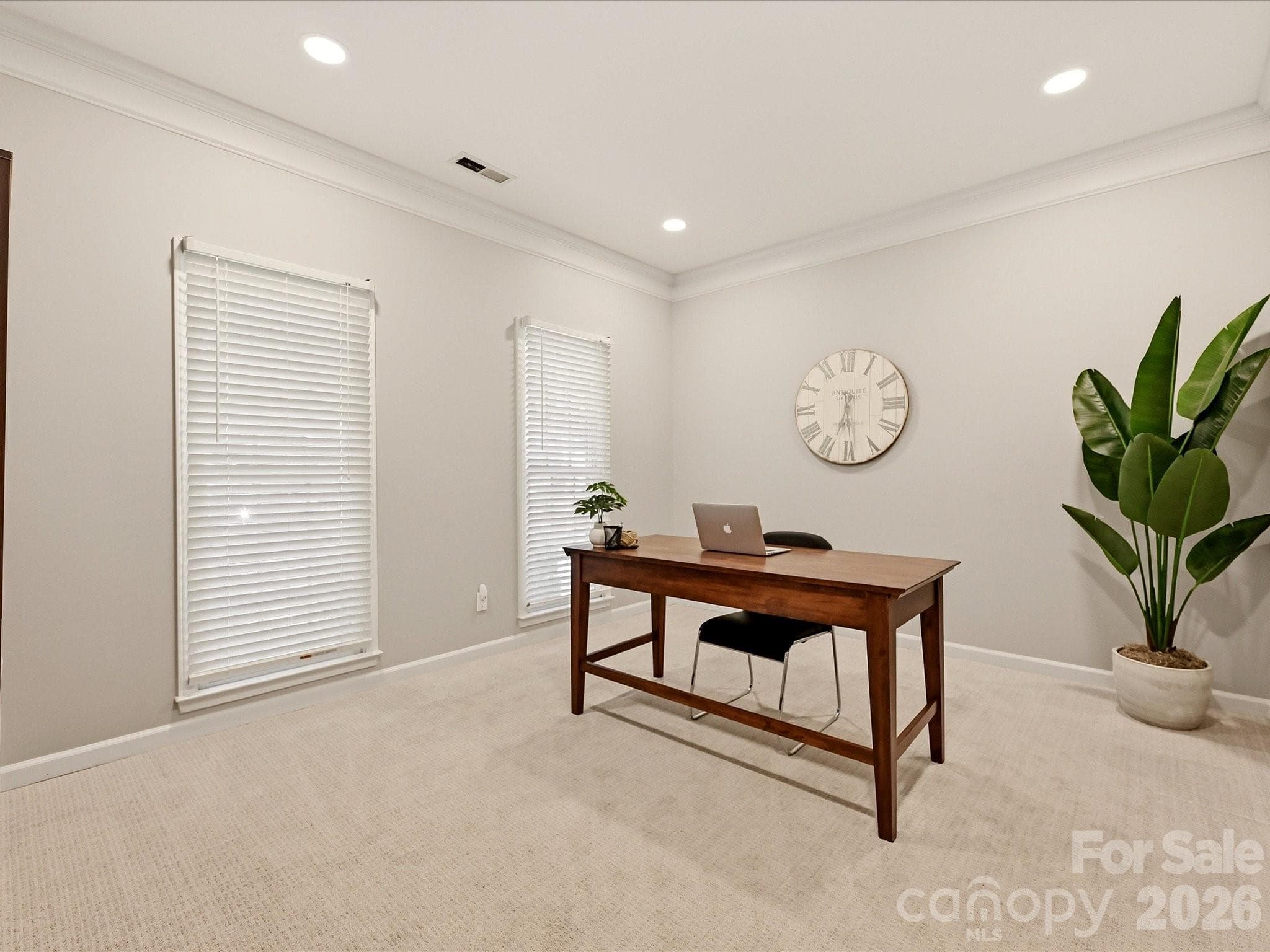 Dedicated main-level office provides a quiet and flexible space for working from home, studying, or hobbies. - 19706 Valiant Way, Cornelius