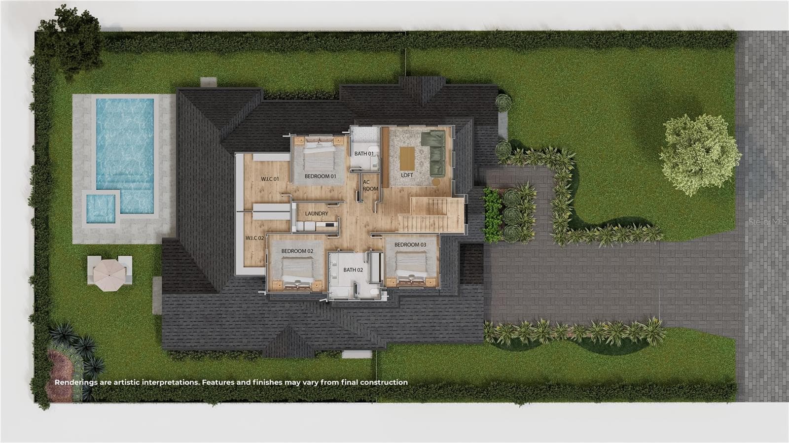 Renderings are artistic interpretations. Features and finishes may vary from final construction. - 1773 WALNUT AVE, WINTER PARK