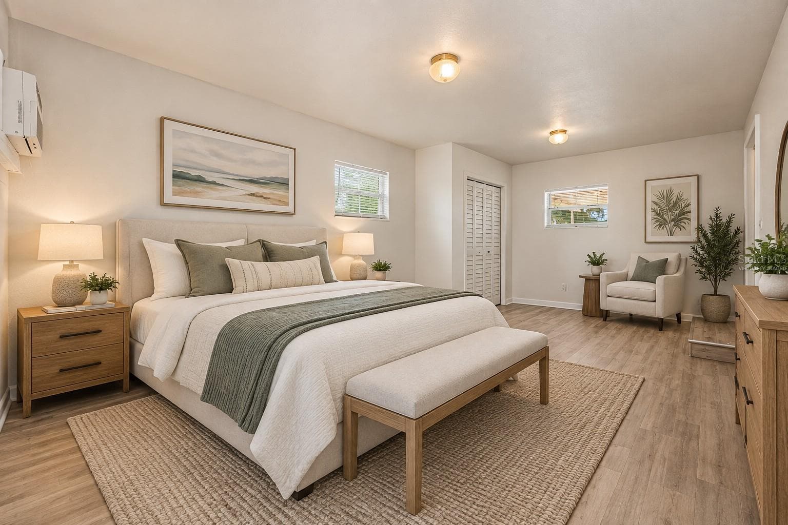 Virtually Staged Primary Bedroom - 1001 QUEEN ST S, ST PETERSBURG