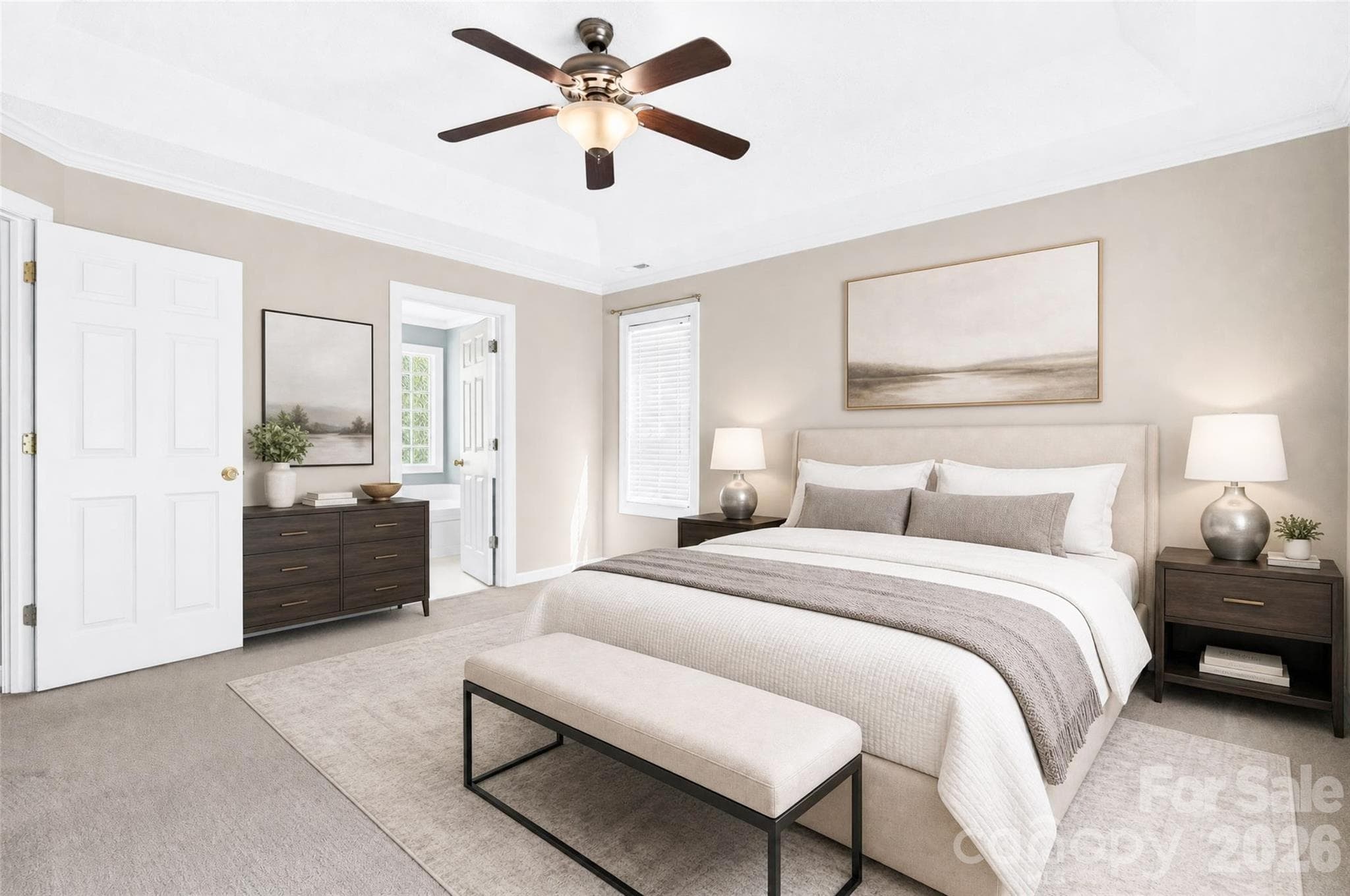 Virtually Staged - Primary Bedroom - 4700 Lenden Hall Court, Gastonia