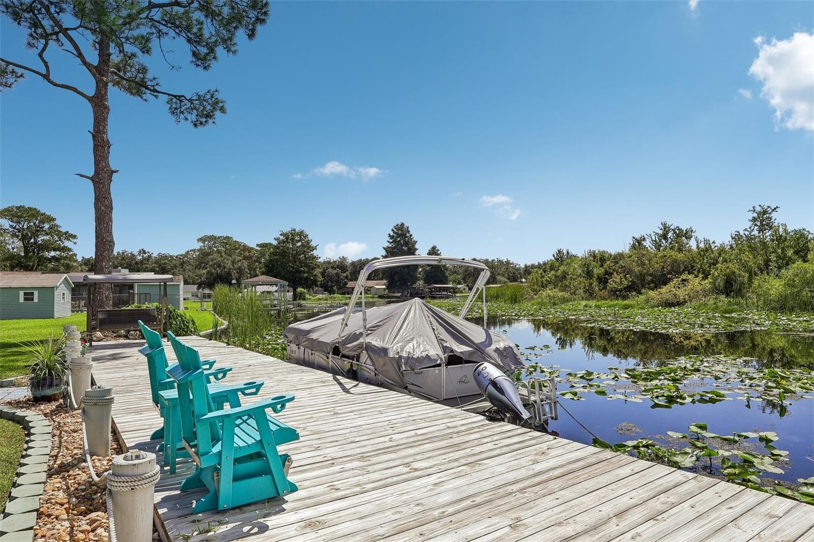Sunsets and sunrises are amazing here, wide and deep canal leads to Lake Beauclaire and Lake Dora and Mount Dora to the rest of the Harris Chain of Lakes...a Boaters delight! - 28116 LOIS DR, TAVARES
