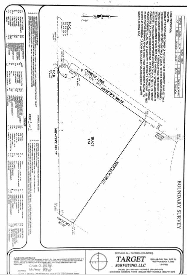 Survey for 14020 Cypress Ln Wimauma Fl - 14020 CYPRESS LN, WIMAUMA