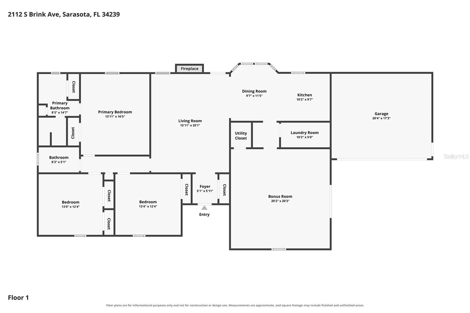 Floor plan - 2112 S BRINK AVE, SARASOTA