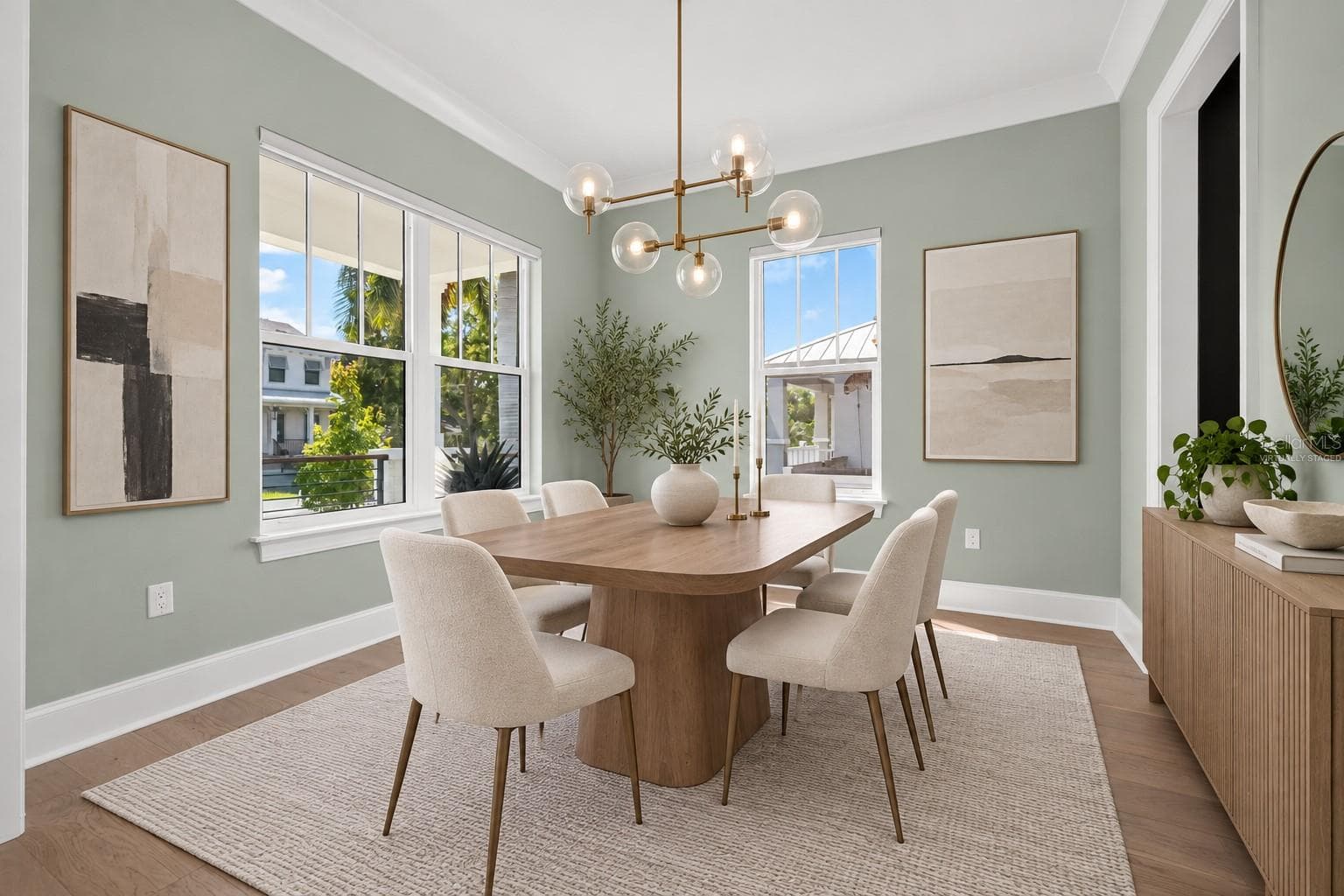 Virtually staged dining room - 239 39TH AVE NE, ST PETERSBURG