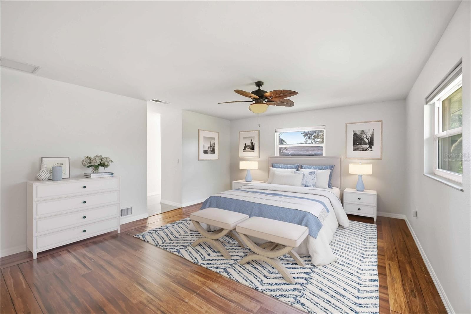 Virtually Staged Primary Bedroom - 2317 GOYA DR, NOKOMIS
