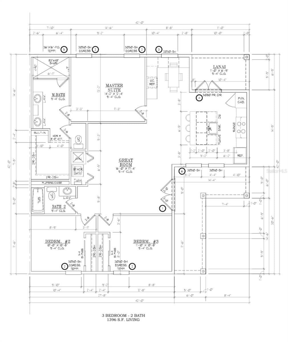 3/2 Floorplan - 145 W WILBUR AVE #105, LAKE MARY